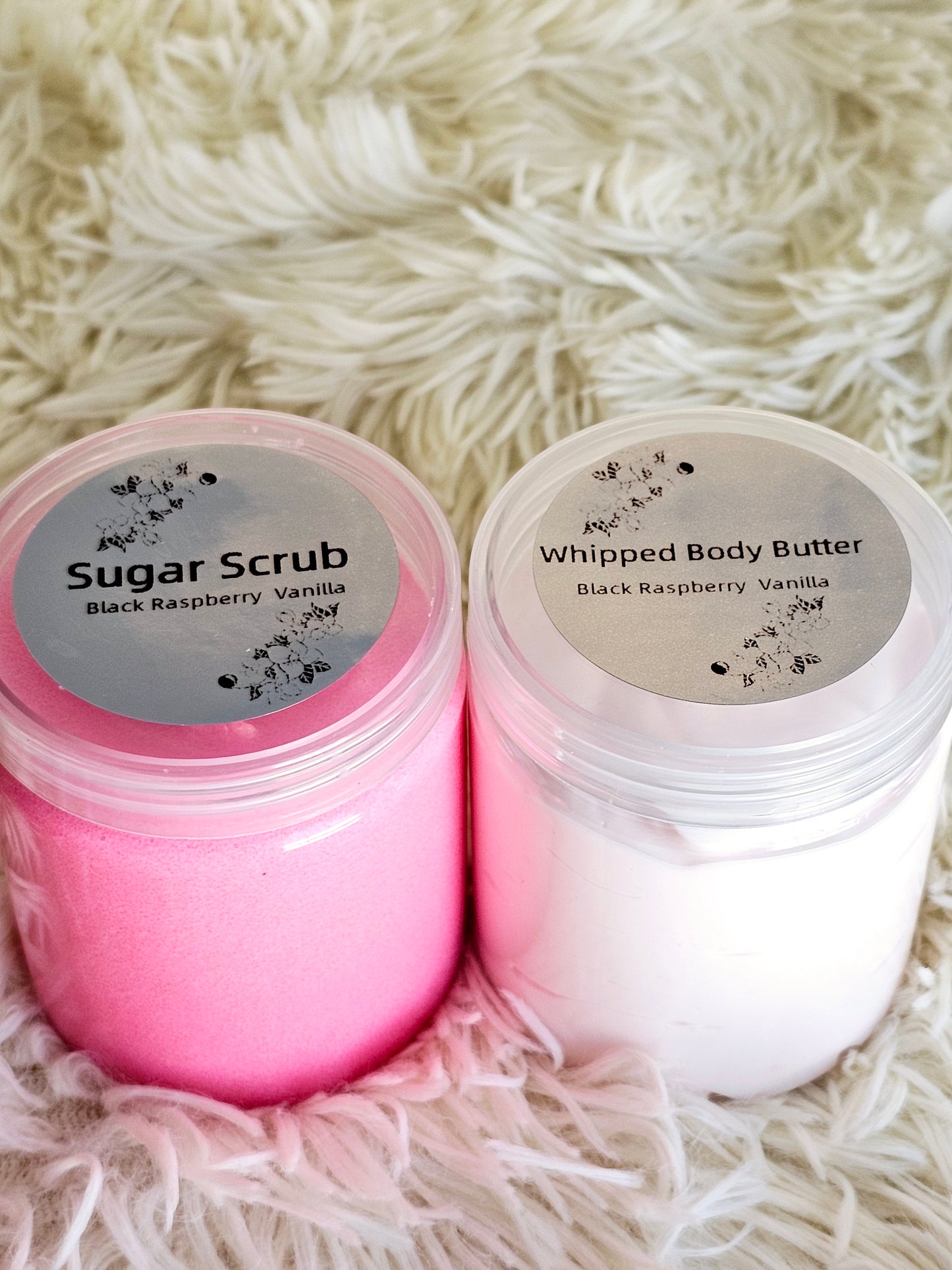 Body Butter & Sugar Scrub Set Black Raspberry Scent